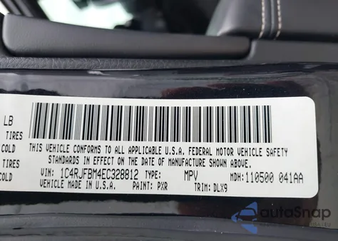 2014 Jeep Grand Cherokee Limited z USA, uszkodzony, nr VIN 1C4RJFBM4EC328812